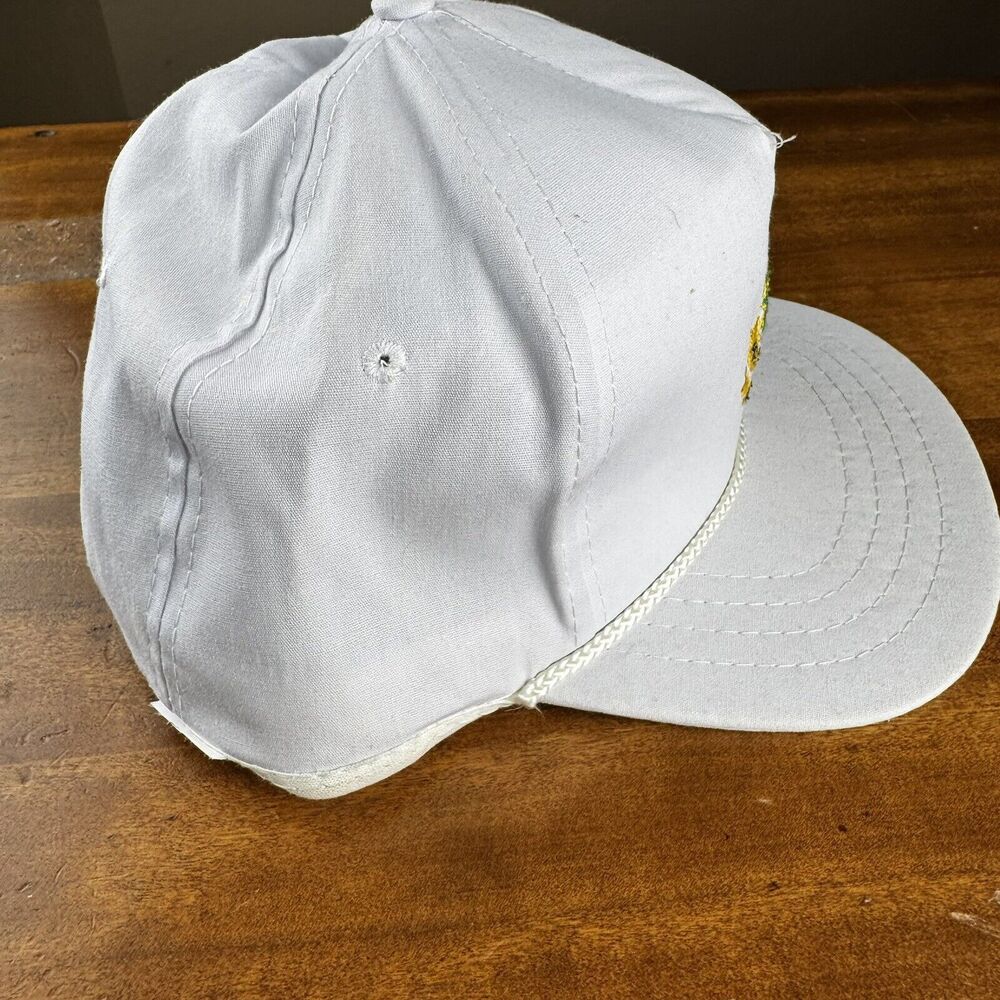 Hockey Hall Of Fame Vntg SnapBack Trucker Hat White Cotton Poly Deadstock NOS - Picture 4 of 6